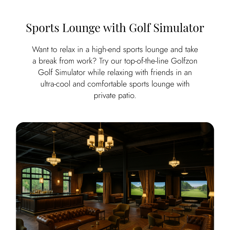Sports Lounge with Golfzon Golf Simulator